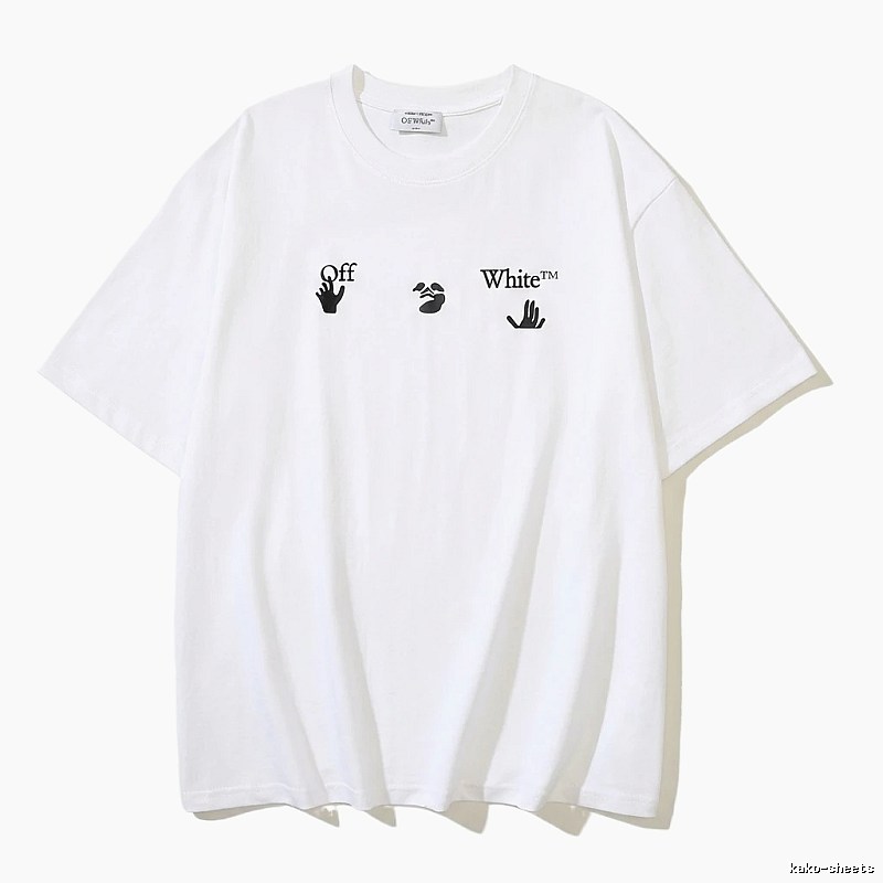 Off-White Gesture Print Style White T-shirt