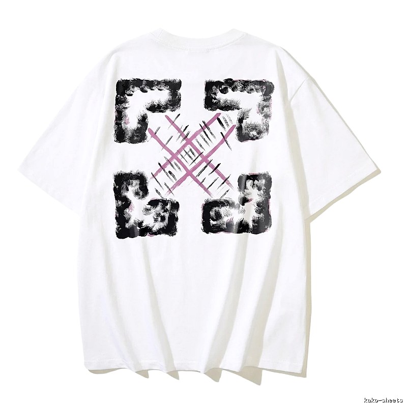 Off-White Graffiti Style White T-shirt