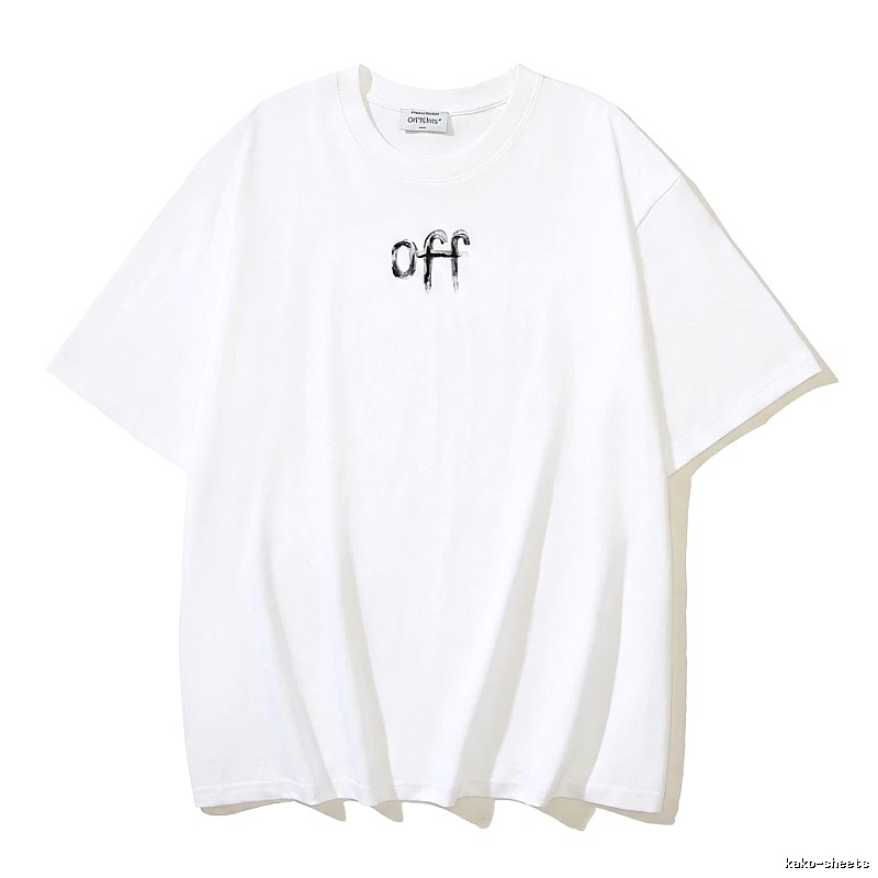 Off-White minimalist style white T-shirt