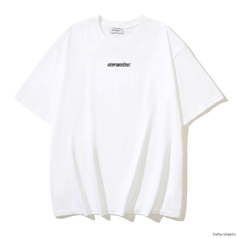 Off-White minimalist style white T-shirt