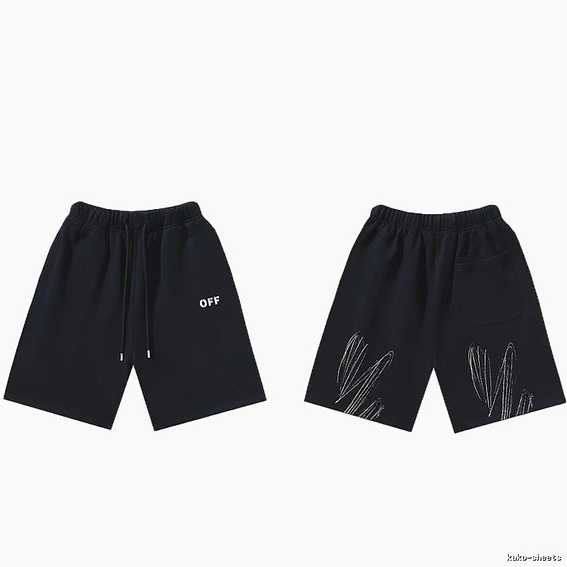 Off-White Style 011 Trendy Black Shorts