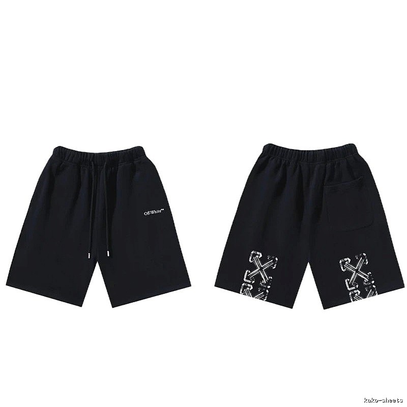 Off-White trendy and cool style black shorts