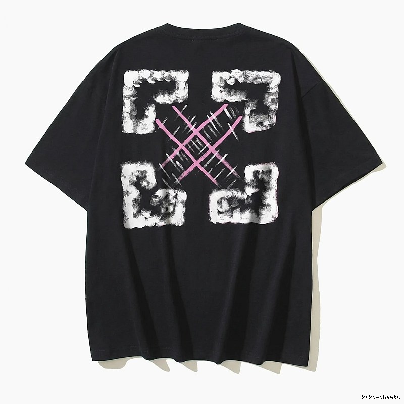 Off-White Trendy Style Black T-shirt