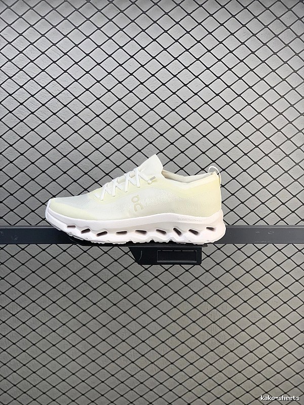 On White and Yellow Cloud Runners Defined by Open Mesh Panels