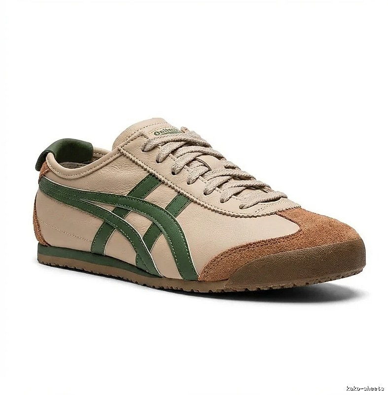 Onitsuka Tiger retro-style rice-green shoes