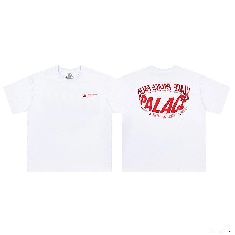 Palace Letter Printed Street Style White Short-sleeved T-shirt