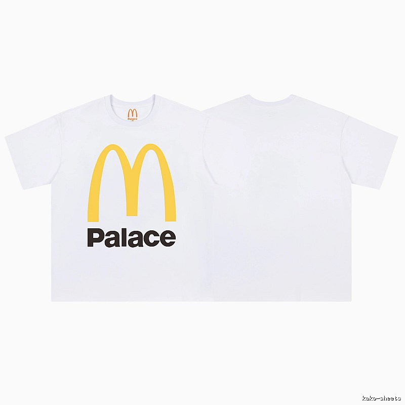 Palace x McDonald's Co-branded Street Style White Short-sleeve T-shirt