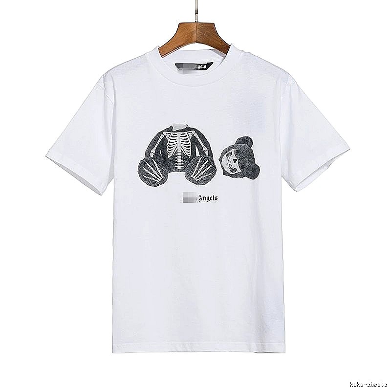 Palm Angels Classic Bear graphic T-shirt White Colorful Bear with Travel-Friendly Style