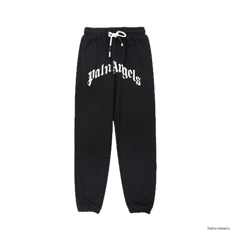 Palm Angels Gothic Style Black Sweatpants
