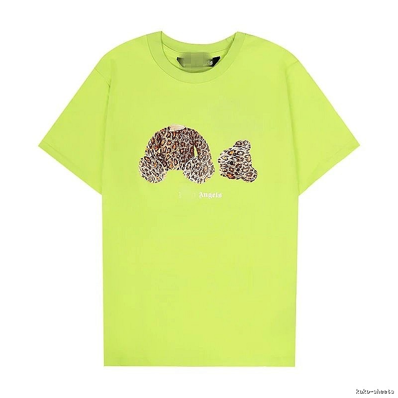 Palm Angels Resort Bear graphic T-shirt White Colorful Bear for Travel Looks