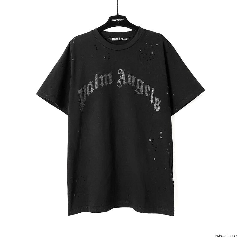 Palm Angels Urban Logo T-shirt White Palm Tree with Casual Appeal