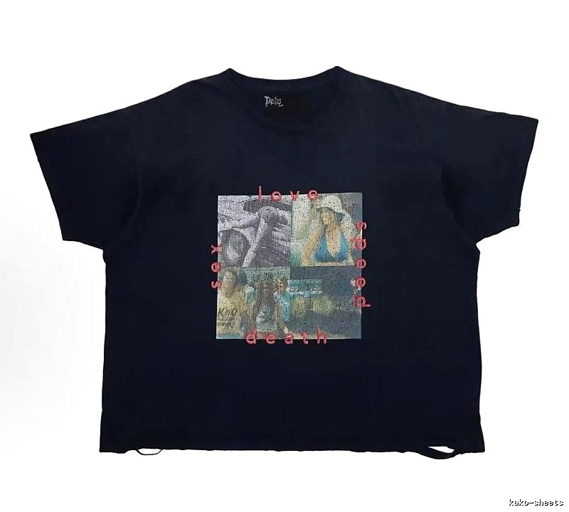 Paly Hollywood Collage Vintage Black T-Shirt