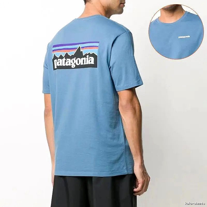 Patagonia Blue Logo T-Shirt Casual Layering Graphic