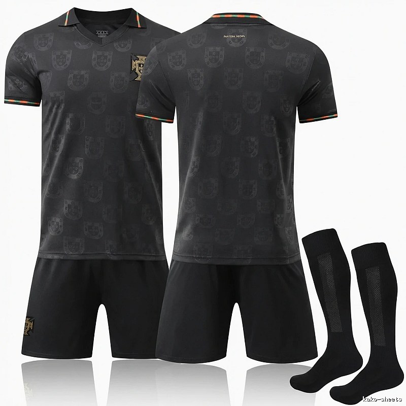 Portuguese series black sportswear set