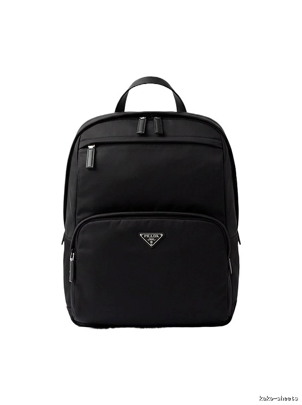 Prada classic simple style black backpack