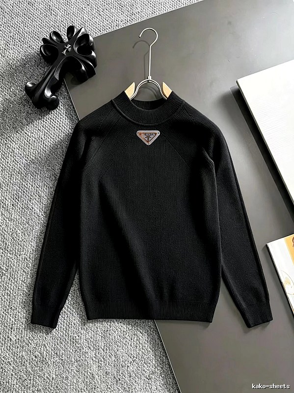 Prada Crewneck Sweater with Black Crewneck Sweater with Prada