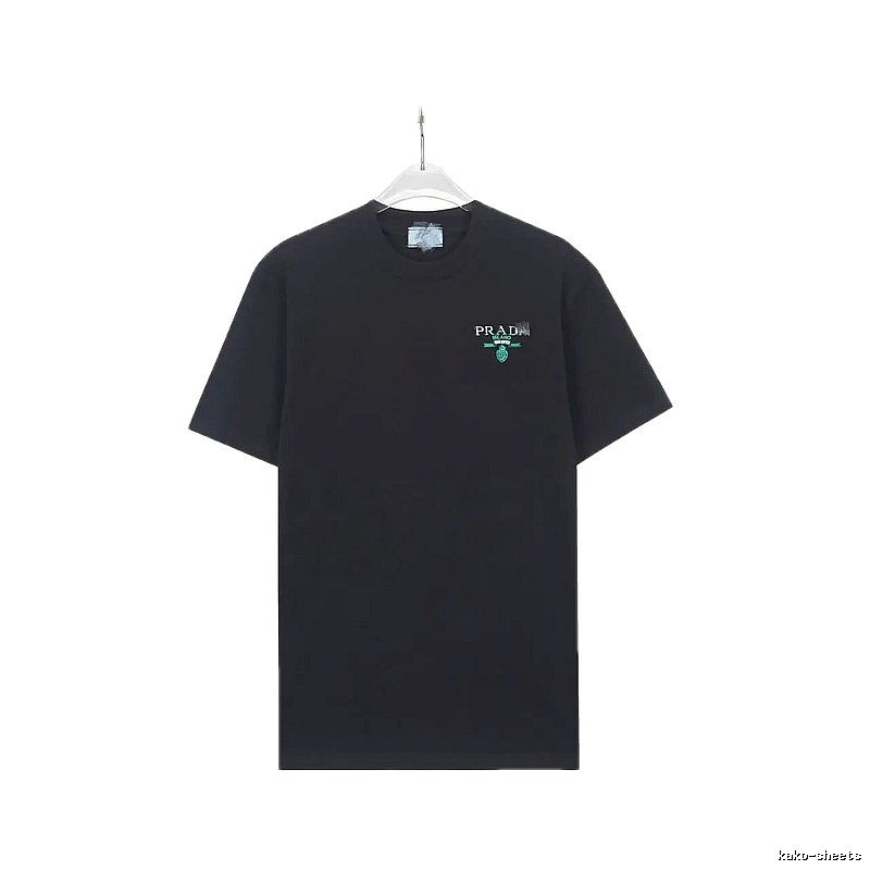 Prada Logo Minimalist Style Black T-Shirt