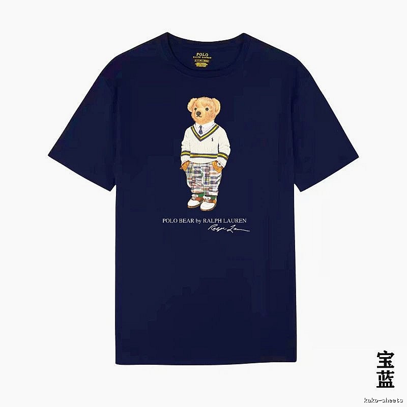 Ralph Lauren Bear Trend Brand Sapphire Blue T-shirt