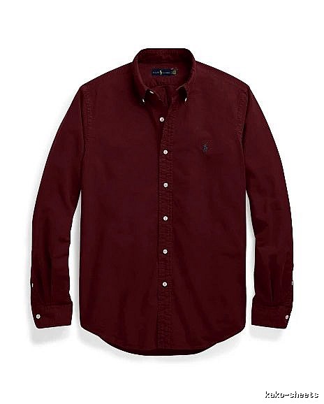 Ralph Lauren Burgundy Red Button-Down Shirt Daily Styling