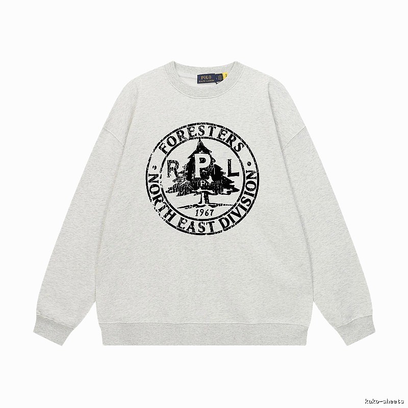 Ralph Lauren grey-toned retro-style sweatshirt