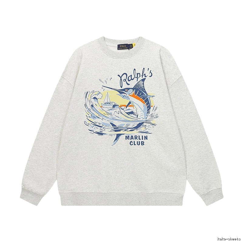 Ralph Lauren Marin Club Light Grey Sweatshirt