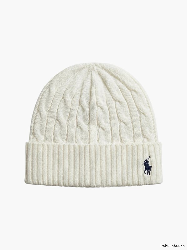 Ralph Lauren Polo White Knitted Hat