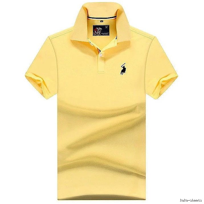 Ralph Lauren Premium Style Yellow polo shirt Bright Yellow Polo for Resort Outfits