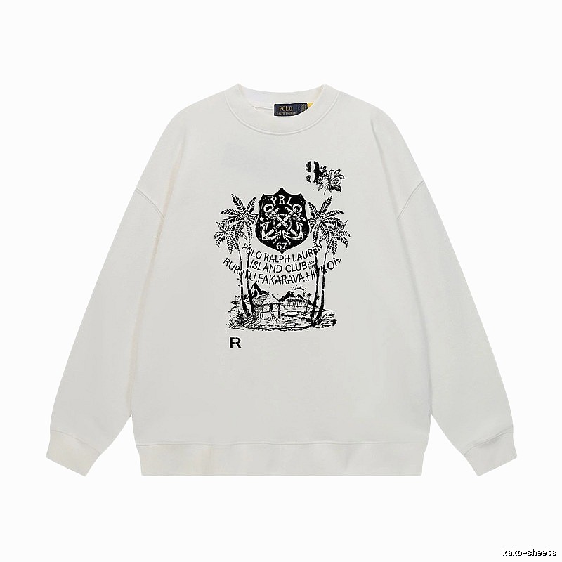 Ralph Lauren retro-style white sweatshirt