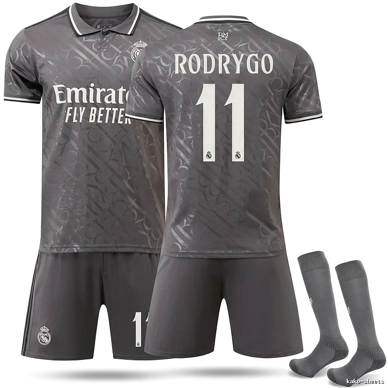 Real Madrid retro-style dark grey jersey