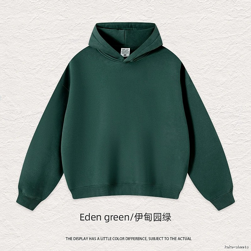 Relaxed Blank pullover hoodie Black Minimal A with Designer-Inspired Detail