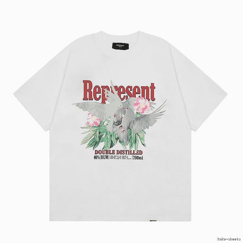 Represent Pigeon Vintage Style White T-shirt