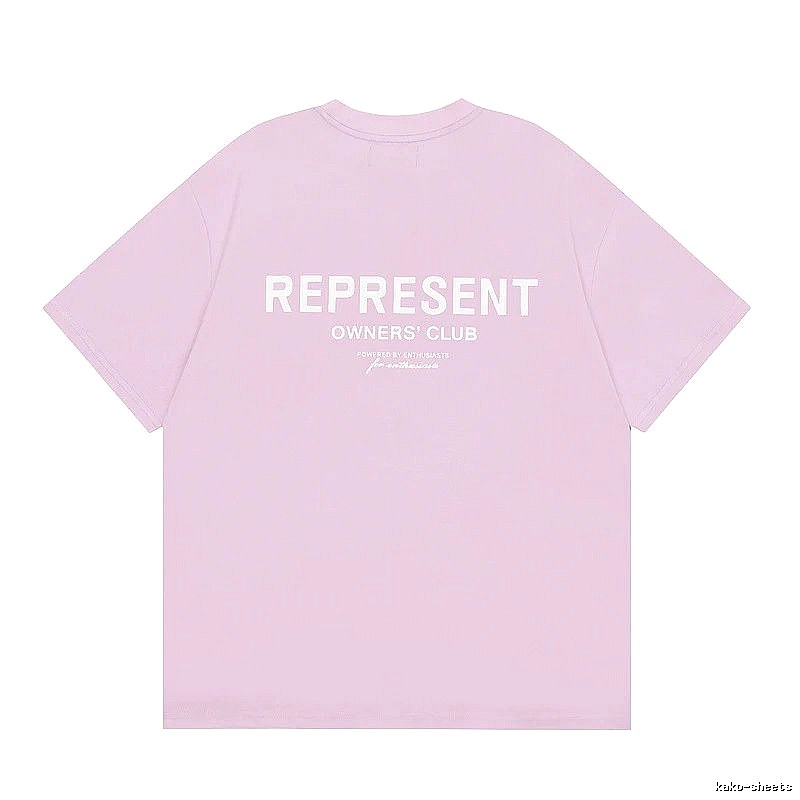 Represent Pink Style 801 Owners Club T-Shirt Relaxed Styling Logo