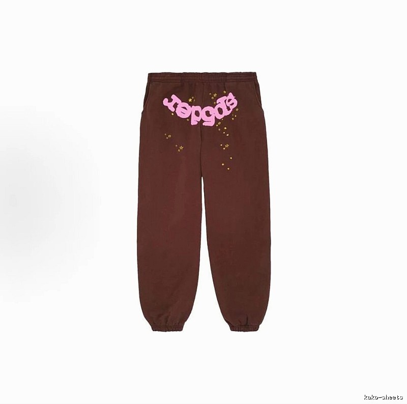 Sp5der Brown Graphic Sweatpants Lifestyle Edit