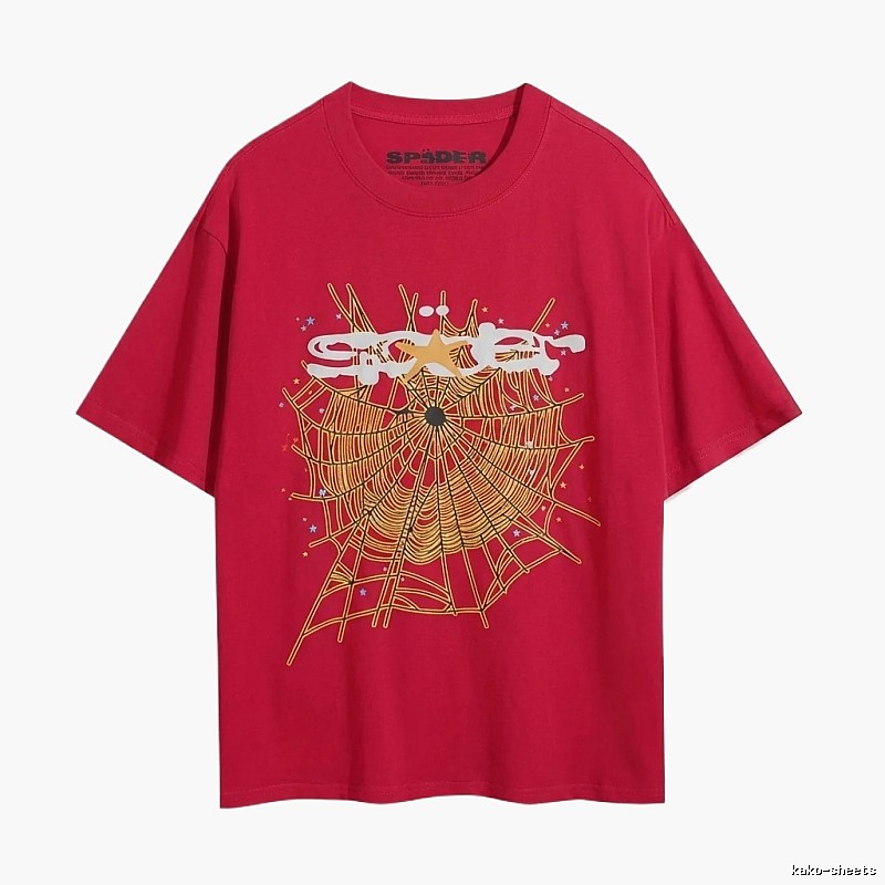 Sp5der Trendy Style Red T-shirt