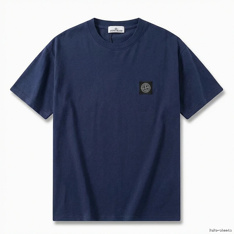 Stone Island basic dark navy blue T-shirt