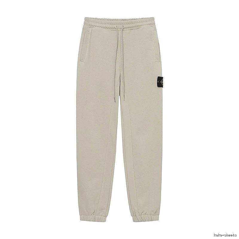 Stone Island Classic Casual Light Khaki Cuffed Jogger Sweatpants