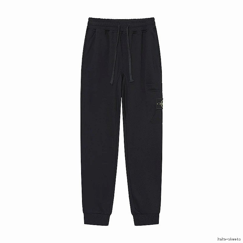 Stone Island Compass Series Street Style Black Sweatpants