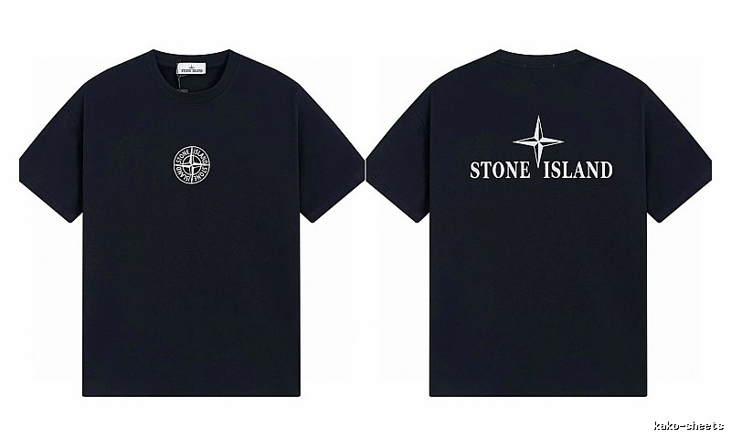 Stone Island Compass Street Style Black Short Sleeve T-shirt