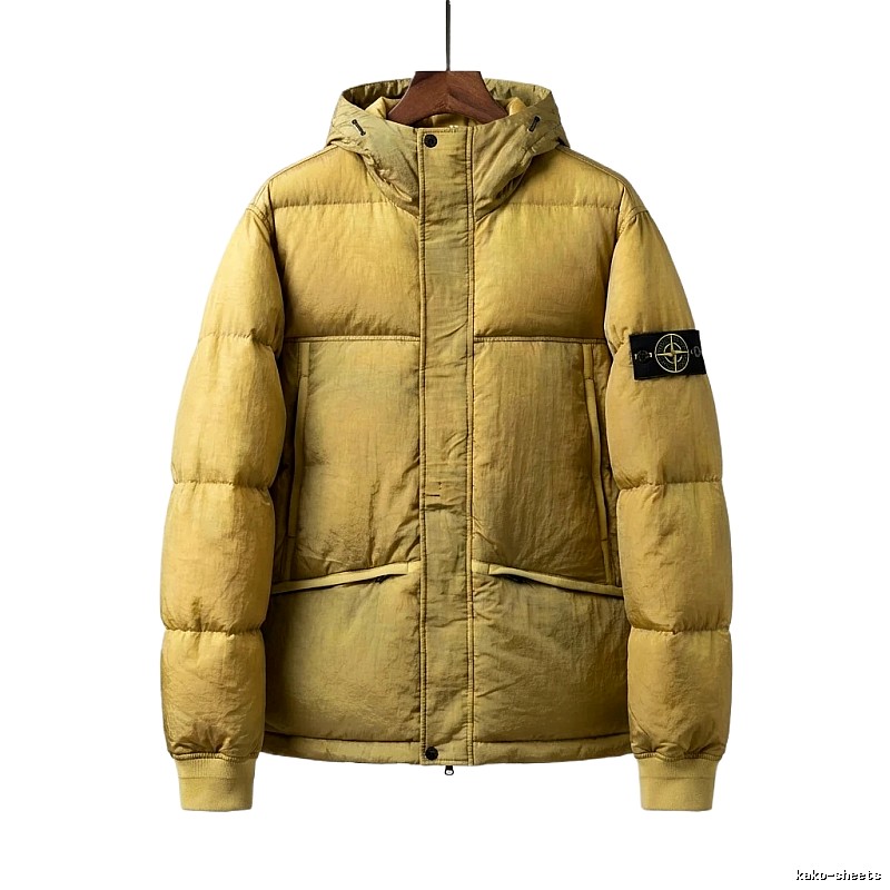 Stone Island functional style olive down jacket