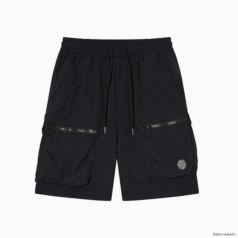 Stone Island Technical Workwear Style Black Shorts