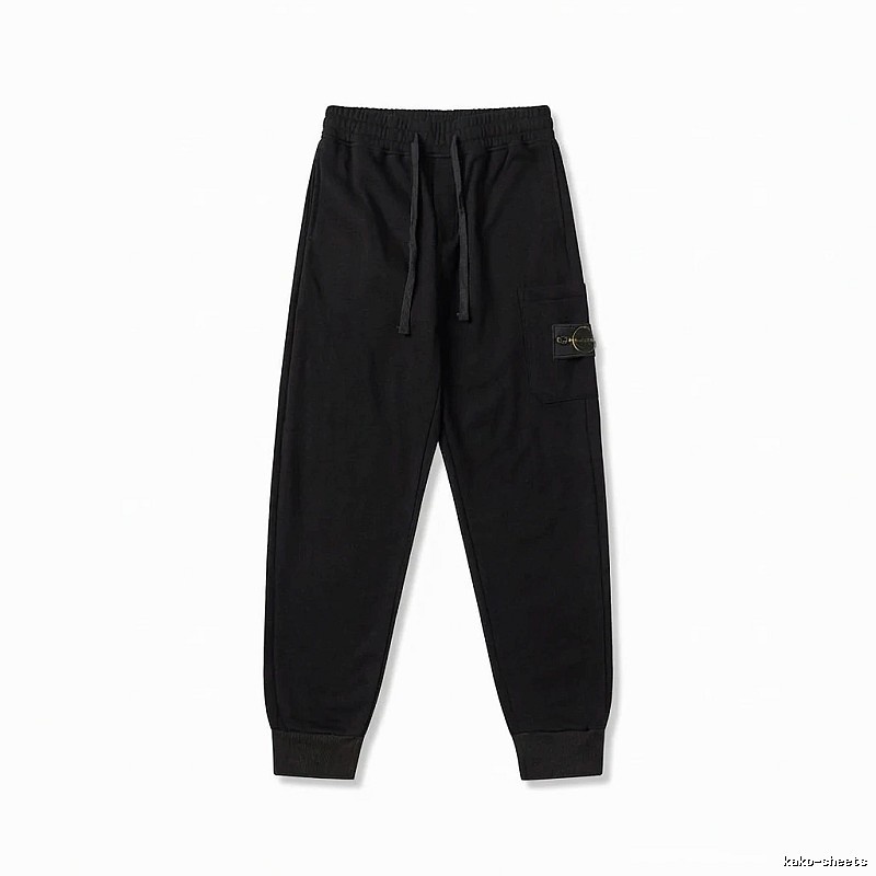 Stone Island workwear-style black sweatpants