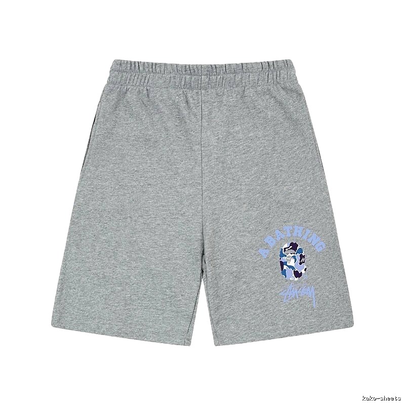 Stussy A Bathing Ape series grey shorts