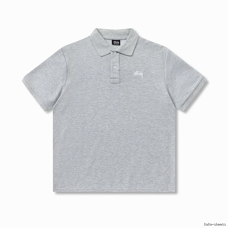 Stussy basic grey Polo shirt