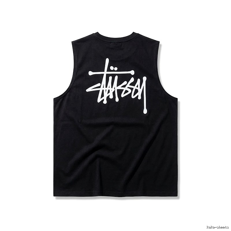 Stussy basic simple black vest