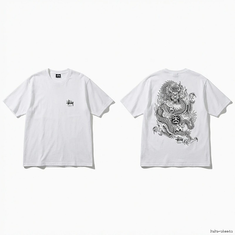Stussy Chinese-style white T-shirt