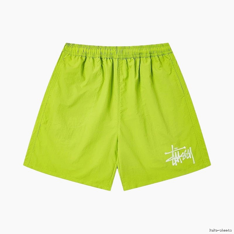 Stussy Classic Logo Street Style Fluorescent Green Shorts