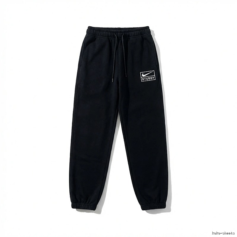 Stussy Co-branded Casual Black Sweatpants
