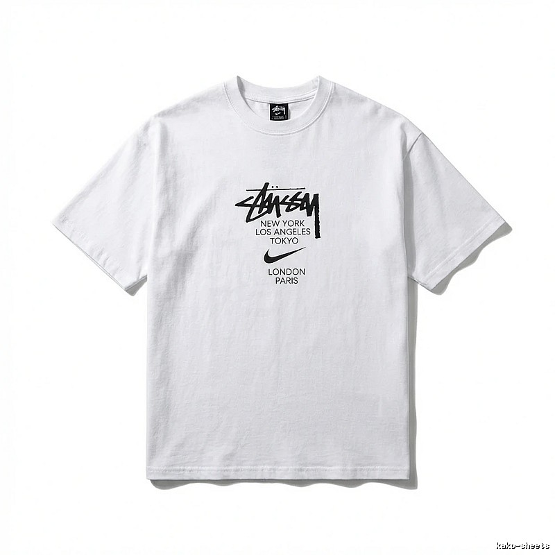 Stussy Co-branded Simple Style White T-shirt