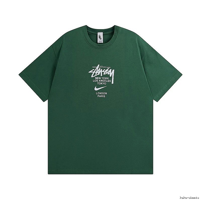 Stussy Green Spider Graphic T-Shirt Smart Casual Logo