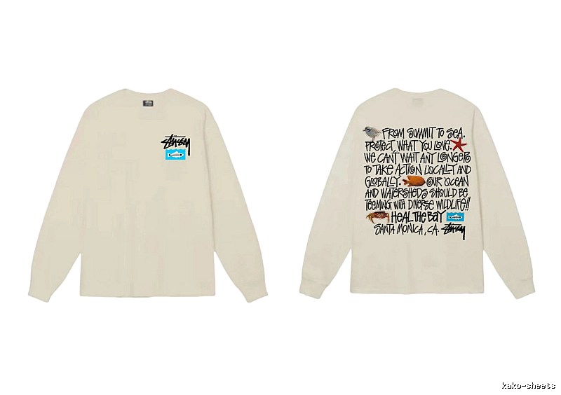 Stussy Marine Conservation Style Off-White Long-Sleeve